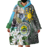 Cotabato Philippines Province Wearable Blanket Hoodie Filipino Eagle Sampaguita Tinalak Pattern