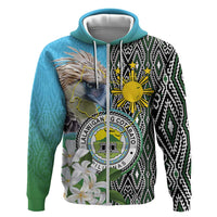 Cotabato Philippines Province Zip Hoodie Filipino Eagle Sampaguita Tinalak Pattern
