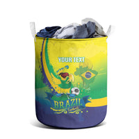 Brazil Football 2026 Custom Laundry Basket Come On Selecao Brasil Parrot Mascot