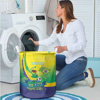 Brazil Football 2026 Custom Laundry Basket Come On Selecao Brasil Parrot Mascot