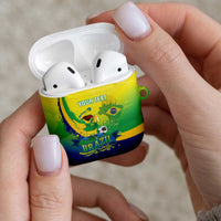 Brazil Football 2026 Custom AirPods Case Come On Selecao Brasil Parrot Mascot