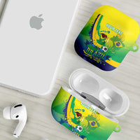 Brazil Football 2026 Custom AirPods Case Come On Selecao Brasil Parrot Mascot