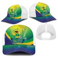 Brazil Football 2026 Baseball Net Cap Come On Selecao Brasil Parrot Mascot