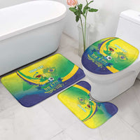 Brazil Football 2026 Custom Bathroom Set Come On Selecao Brasil Parrot Mascot