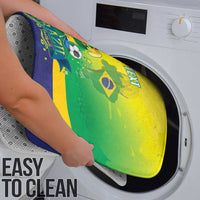 Brazil Football 2026 Custom Bathroom Set Come On Selecao Brasil Parrot Mascot