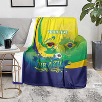 Brazil Football 2026 Custom Blanket Come On Selecao Brasil Parrot Mascot