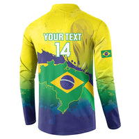 Brazil Football 2026 Custom Button Sweatshirt Come On Selecao Brasil Parrot Mascot