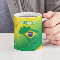 Brazil Football 2026 Custom Ceramic Mug Come On Selecao Brasil Parrot Mascot