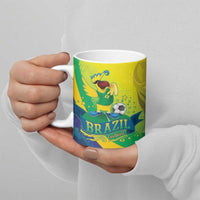 Brazil Football 2026 Custom Ceramic Mug Come On Selecao Brasil Parrot Mascot