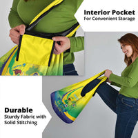 Brazil Football 2026 Custom Grocery Bag Come On Selecao Brasil Parrot Mascot