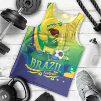 Brazil Football 2026 Custom Men Tank Top Come On Selecao Brasil Parrot Mascot