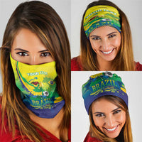 Brazil Football 2026 Custom Neck Gaiter Come On Selecao Brasil Parrot Mascot