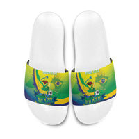 Brazil Football 2026 Custom Slide Sandals Come On Selecao Brasil Parrot Mascot