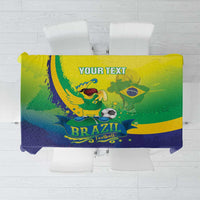 Brazil Football 2026 Custom Tablecloth Come On Selecao Brasil Parrot Mascot
