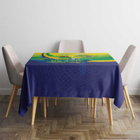 Brazil Football 2026 Custom Tablecloth Come On Selecao Brasil Parrot Mascot