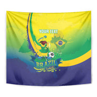 Brazil Football 2026 Custom Tapestry Come On Selecao Brasil Parrot Mascot