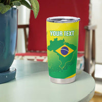 Brazil Football 2026 Custom Tumbler Cup Come On Selecao Brasil Parrot Mascot