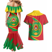 Cape Verde 1975-1992 Couples Matching Mermaid Dress and Hawaiian Shirt Coat Of Arms Grunge Style