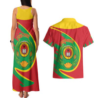 Cape Verde 1975-1992 Couples Matching Tank Maxi Dress and Hawaiian Shirt Coat Of Arms Grunge Style