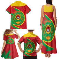 Cape Verde 1975-1992 Family Matching Tank Maxi Dress and Hawaiian Shirt Coat Of Arms Grunge Style