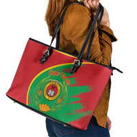 Cape Verde 1975-1992 Leather Tote Bag Coat Of Arms Grunge Style