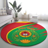 Cape Verde 1975-1992 Round Carpet Coat Of Arms Grunge Style