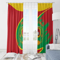 Cape Verde 1975-1992 Window Curtain Coat Of Arms Grunge Style