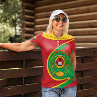 Cape Verde 1975-1992 Women Polo Shirt Coat Of Arms Grunge Style
