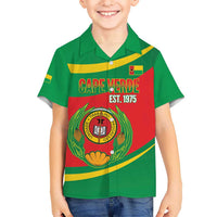 Cape Verde 1975-1992 Kid Hawaiian Shirt Unidade Trabalho Progresso