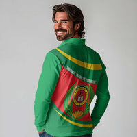 Cape Verde 1975-1992 Long Sleeve Polo Shirt Unidade Trabalho Progresso
