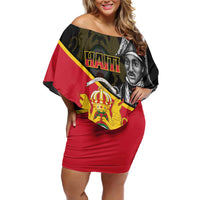 First Empire Of Haiti 1804-1806 Family Matching Off Shoulder Short Dress and Hawaiian Shirt Jean-Jacques Dessalines Liberte ou la Mort!