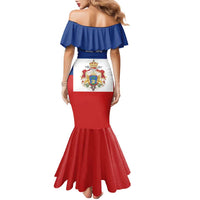 Personalised Second Empire of Haiti 1849-1859 Family Matching Mermaid Dress and Hawaiian Shirt Anpi an Ayiti Flag Style