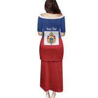 Personalised Second Empire of Haiti 1849-1859 Family Matching Puletasi and Hawaiian Shirt Anpi an Ayiti Flag Style
