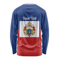 Personalised Second Empire of Haiti 1849-1859 Long Sleeve Shirt Anpi an Ayiti Flag Style