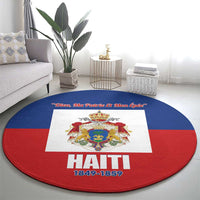 Second Empire of Haiti 1849-1859 Round Carpet Anpi an Ayiti Flag Style