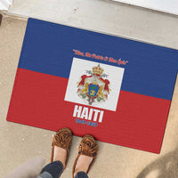 Second Empire of Haiti 1849-1859 Rubber Doormat Anpi an Ayiti Flag Style