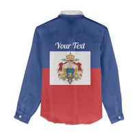 Personalised Second Empire of Haiti 1849-1859 Women Casual Shirt Anpi an Ayiti Flag Style