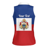Personalised Second Empire of Haiti 1849-1859 Women Sleeveless Polo Shirt Anpi an Ayiti Flag Style