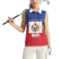 Personalised Second Empire of Haiti 1849-1859 Women Sleeveless Polo Shirt Anpi an Ayiti Flag Style