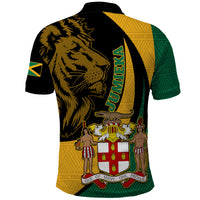 Jamaica Polo Shirt Jumieka Coat Of Arms Lion Mix African Pattern - Wonder Print Shop