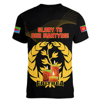 20 June Eritrea Martyrs Day Women V Neck T Shirt Glory To Our Martyrs - Wonder Print Shop