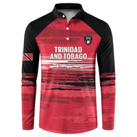 Custom Trinidad and Tobago Football Button Sweatshirt 2025 Grunge Version - Wonder Print Shop