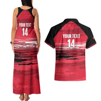 Custom Trinidad and Tobago Football Couples Matching Tank Maxi Dress and Hawaiian Shirt 2025 Grunge Version - Wonder Print Shop