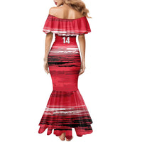 Custom Trinidad and Tobago Football Family Matching Mermaid Dress and Hawaiian Shirt 2025 Grunge Version - Wonder Print Shop