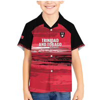 Custom Trinidad and Tobago Football Family Matching Mermaid Dress and Hawaiian Shirt 2025 Grunge Version - Wonder Print Shop