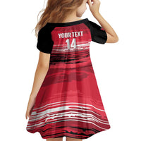 Custom Trinidad and Tobago Football Family Matching Off Shoulder Short Dress and Hawaiian Shirt 2025 Grunge Version - Wonder Print Shop