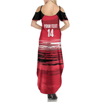 Custom Trinidad and Tobago Football Family Matching Summer Maxi Dress and Hawaiian Shirt 2025 Grunge Version - Wonder Print Shop