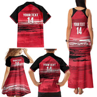 Custom Trinidad and Tobago Football Family Matching Tank Maxi Dress and Hawaiian Shirt 2025 Grunge Version - Wonder Print Shop