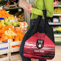 Custom Trinidad and Tobago Football Grocery Bag 2025 Grunge Version - Wonder Print Shop