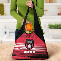 Custom Trinidad and Tobago Football Grocery Bag 2025 Grunge Version - Wonder Print Shop